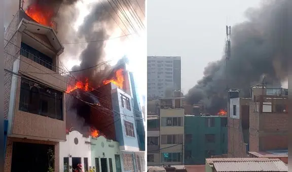 Breña: reportan incendio de grandes proporciones en vivienda de pasaje Nicolini