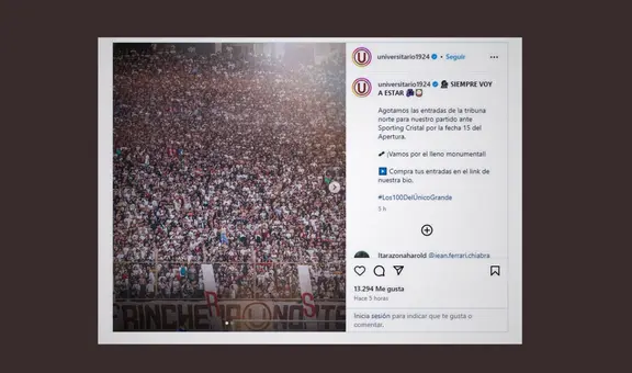 Universitario comparte imagen editada y desata furia de hinchas: "¿Qué necesidad de photoshopear?"