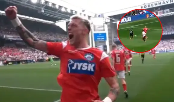 ¡Campeón! Oliver Sonne le dio el título de la Copa Dinamarca a Silkeborg IF tras anotar un golazo