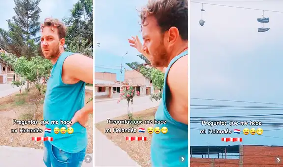 Neerlandés visita el PERÚ y se sorprende al ver zapatillas colgadas en los cables de la calle: “¿QUÉ ES ESO?”