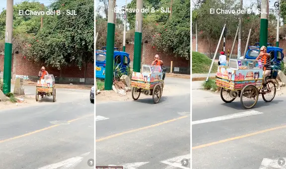 Peruano se disfraza del Chavo del 8 para vender churros en SJL y le dicen: “Le quitó el negocio a Don Ramón”