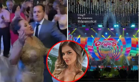 Grupo 5 cantó en fiesta de la madre de Richard Acuña, pero invitados sorprenden con insólita reacción