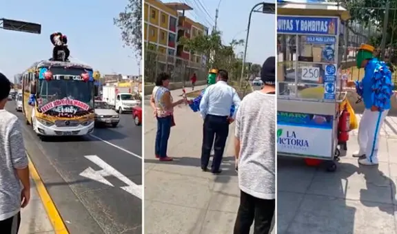 DÍA DE LA MADRE 2024: cobrador de bus ATE-CALLAO sorprende con regalo a mamás en la calle