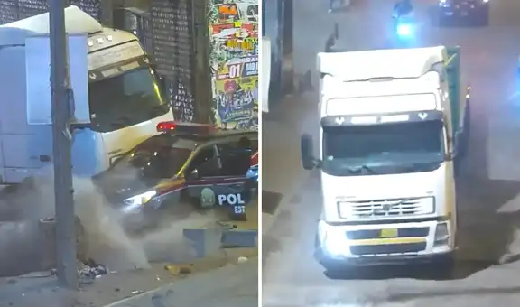 Persecución en Ate: sujeto roba un tráiler y embiste a patrullero en su huida