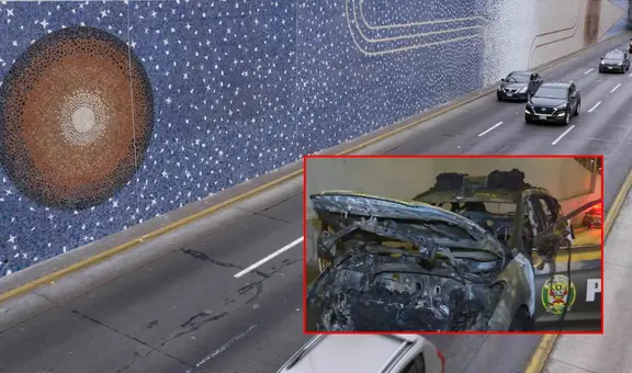 Vía Expresa: patrullero PNP se incendia cuando se dirigía a casa de Dina Boluarte para relevo