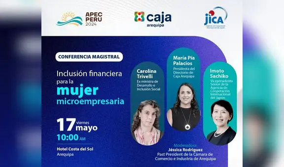 Arequipa tendrá conferencia sobre inclusión financiera para la mujer Mype