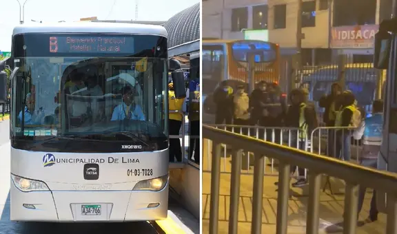 Metropolitano: personal de seguridad protesta por falta de pago en estación Naranjal y bloquea la vía