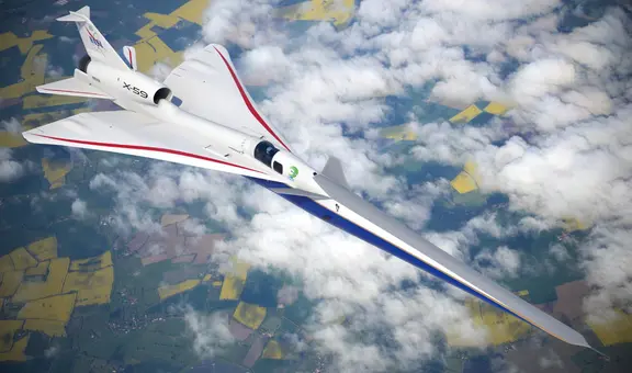 El silencioso avión supersónico X-59 de la NASA que ha superado una prueba para su primer vuelo