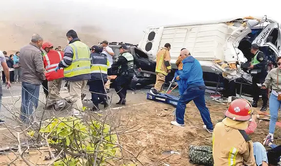 Pasamayo: choque múltiple deja 3 muertos y 39 heridos