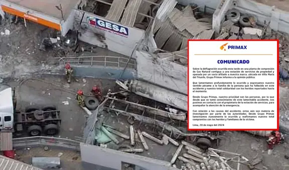 PRIMAX sobre explosión en grifo de VMT: "Lamentamos lo ocurrido"