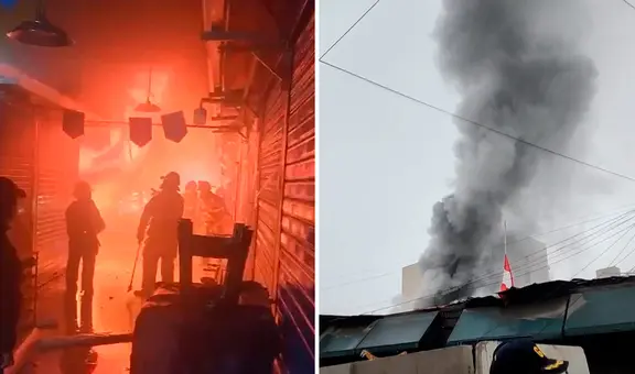 Incendio en centro de Lima: bomberos controlan siniestro en galería cerca de Mesa Redonda