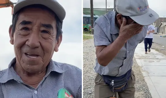 Joven apoya adulto mayor y se conmueve al conocer su historia: “Ya son 12 días que perdí a mi esposa”