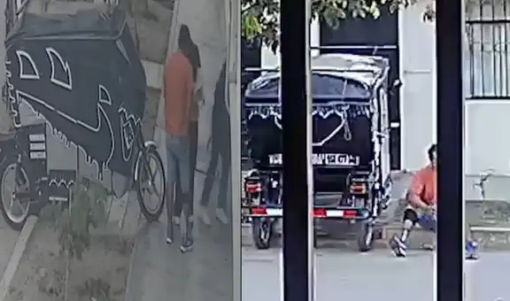 Delincuente con pierna ortopédica y su cómplice asaltan a 2 menores en Chiclayo