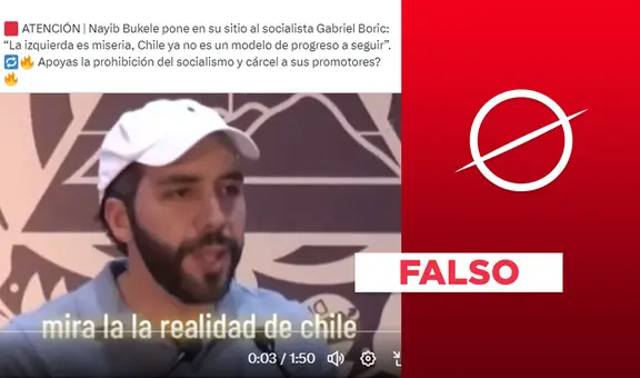 Nayib Bukele no dijo a Gabriel Boric que "la izquierda es una miseria" en rueda de prensa