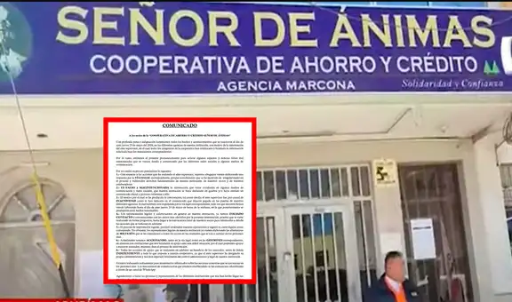 Cooperativa Señor de Ánimas niega estar en quiebra pese a ser intervenida por la SBS
