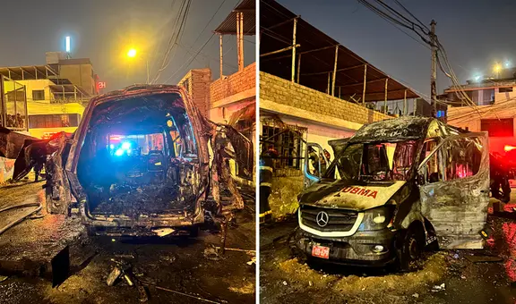 VMT: ambulancia se incendia tras explosión de balón de oxígeno y daña 5 viviendas
