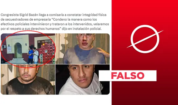 Foto no muestra a Sigrid Bazán visitando a secuestradores detenidos de la empresaria Jackeline Salazar