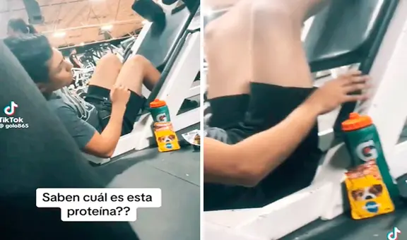 Deportista causa furor en TikTok al comer alimento para perros en plena rutina de ejercicios