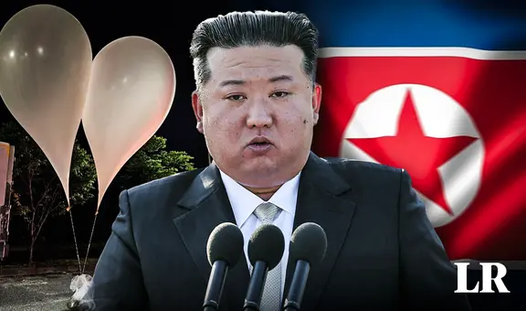 El líder de Corea del Norte, Kim Jong-un, lanza cientos de globos llenos de "basura y mugre" a Corea del Sur