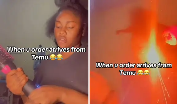 Joven se llevó el susto de su vida al usar cepillo secador de Temu y dicen: "Me pasó lo mismo"