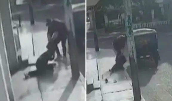 Comas: delincuente arrastra a mujer por la calle en un intento de asalto