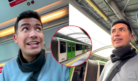 Chileno visita por primera vez Línea 1 del Metro de Lima y queda sorprendido: "Está todo muy limpio"
