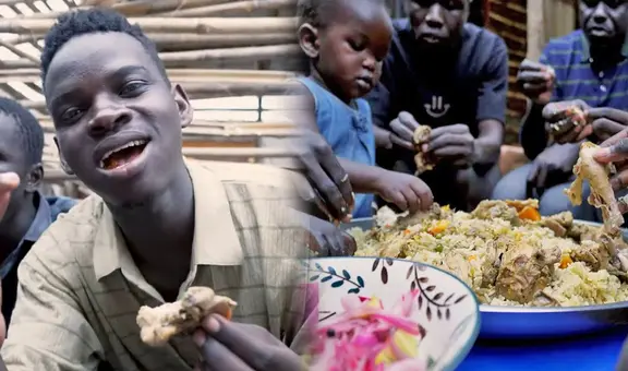 Peruano prepara arroz con pollo a una familia en ÁFRICA y así fue su reacción: "El arroz no salió bien"