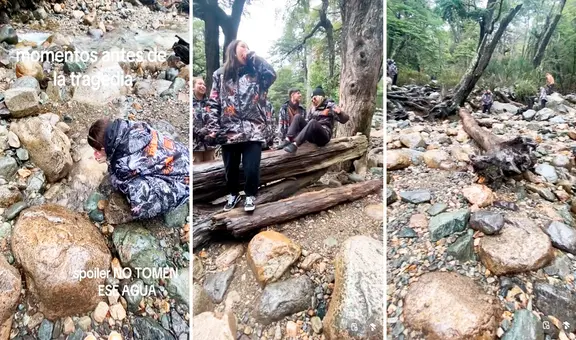 Bebe agua de río en excursión, pero queda en shock al ver a hombre miccionar en el mismo cauce: ¡Mal trago!