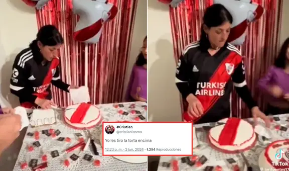 Fanática de River Plate sufrió pesada broma en su cumpleaños y reacción se hace viral: “Yo les tiro la torta”