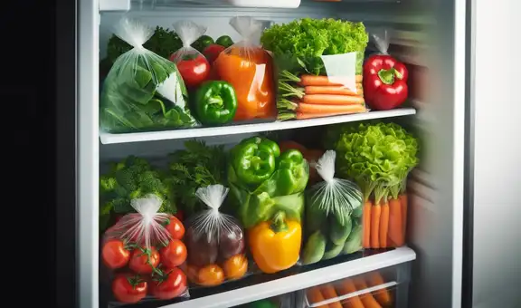 Conoce la razón por la que no debes guardar verduras dentro de bolsas de plástico en el refrigerador