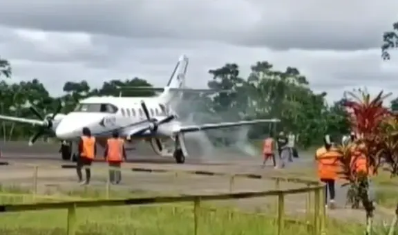 Avioneta casi se incendia en Loreto: pasajeros evacuaron de emergencia por falla eléctrica