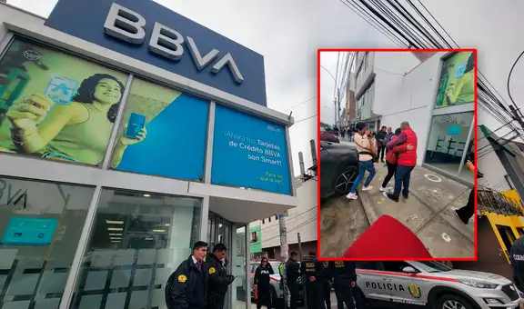 Sujetos disfrazados de policías asaltan banco en Los Olivos y escapan con S/40.000