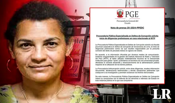 Procuraduría solicitó inicio de investigaciones por presunto peculado de presidenta del IRTP