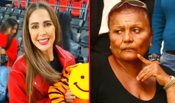 Ana Paula Consorte y sus hijos presentes en partido Perú vs Paraguay, pero distanciados de 'Doña Peta'