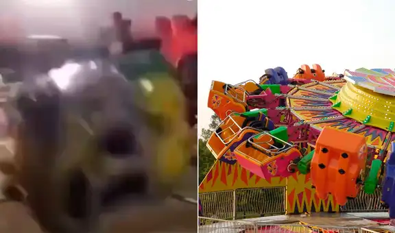 Impactante accidente en parque de diversiones: madre e hijo son expulsados de un juego defectuoso