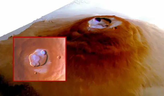 Científicos descubren, por primera vez, depósitos de agua helada en las montañas más altas de Marte