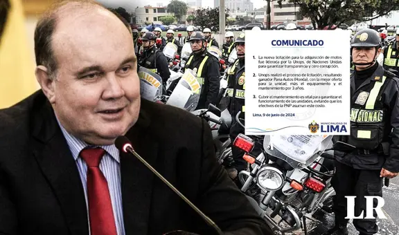 MML niega que costo de motos esté sobrevalorado: “Unops nos dijo que el precio está al rango del mercado”