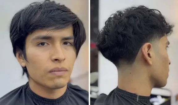 Peruano le realizó radical cambio de look a joven y en redes dicen: “¿Barbero o cirujano?”