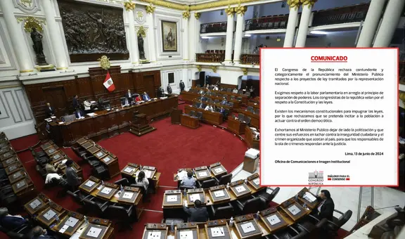Congreso rechaza comunicado de la Fiscalía por temor a protestas en su contra al finalizar la legislatura