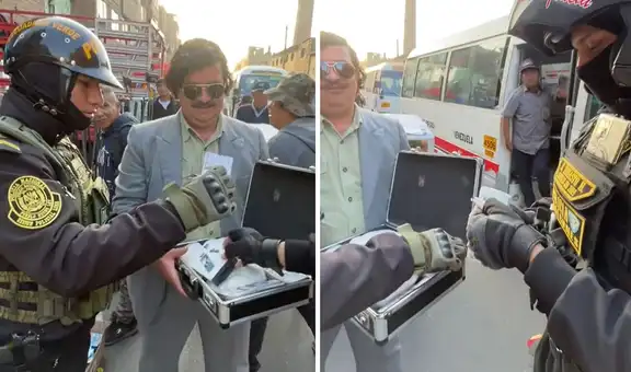 Policías 'intervienen' a ‘Escobar, el patrón del bien’ en Gamarra y en redes dicen: “En Perú nunca te aburres”