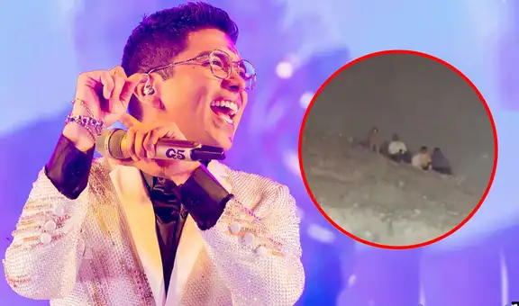 ¡Zona palco! familia peruana y su perrito disfrutaron concierto de Grupo 5 desde cerro
