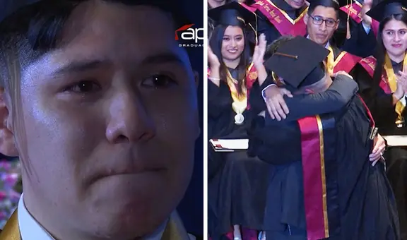 Alumno de la UNMSM fue sorprendido en su graduación por su padre que llegó desde España: “Lloramos todos”