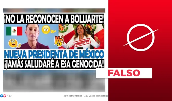 Claudia Sheinbaum no declaró en alusión a Dina Boluarte: "¡Jamás saludaré a esa genocida!"