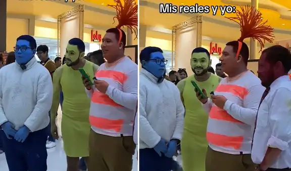 Amigos se vuelven virales con sus disfraces en estreno de 'Intensamente 2': “Paranoia, erizo y hepatitis”