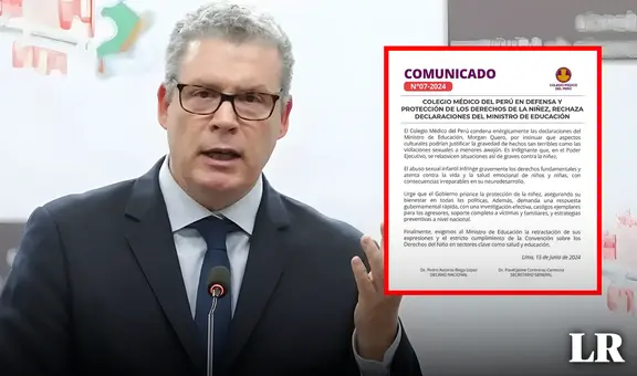 Colegio Médico exige a Morgan Quero que se retracte de sus declaraciones sobre abusos en el Amazonas