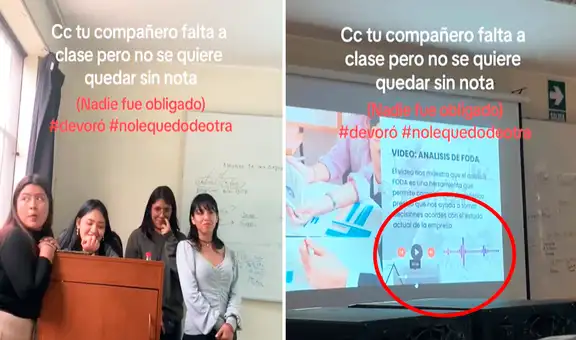 Estudiante falta a su exposición grupal, pero envia un audio grabado con su intervención: “Resolvió”