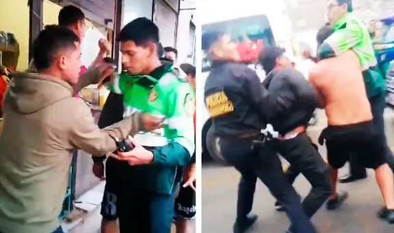 Extranjeros agreden a policías durante intervención en VMT y uno de ellos amenazó de muerte