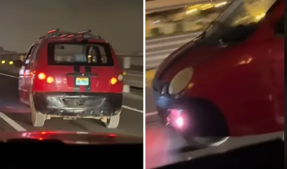 Captan carrito con 3 llantas en carretera de Perú y confunde a usuarios: “¿Mototaxi o taximoto?”