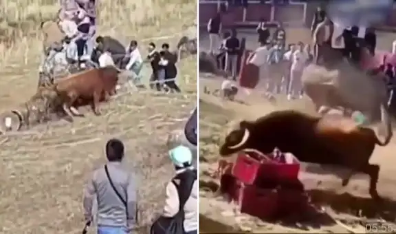 Dos personas resultaron heridas durante una corrida de toros en Huancavelica