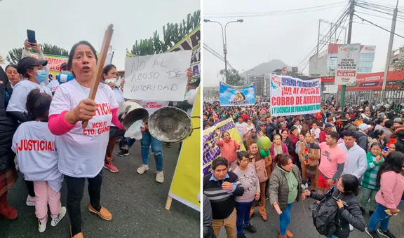 Comerciantes de 180 mercados protestan en las calles de San Juan de Lurigancho: conoce sus exigencias